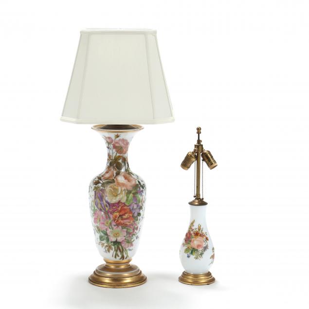 two-painted-bristol-glass-table-lamps
