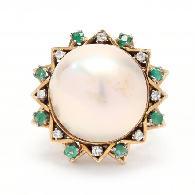 gold-mabe-pearl-and-gem-set-ring