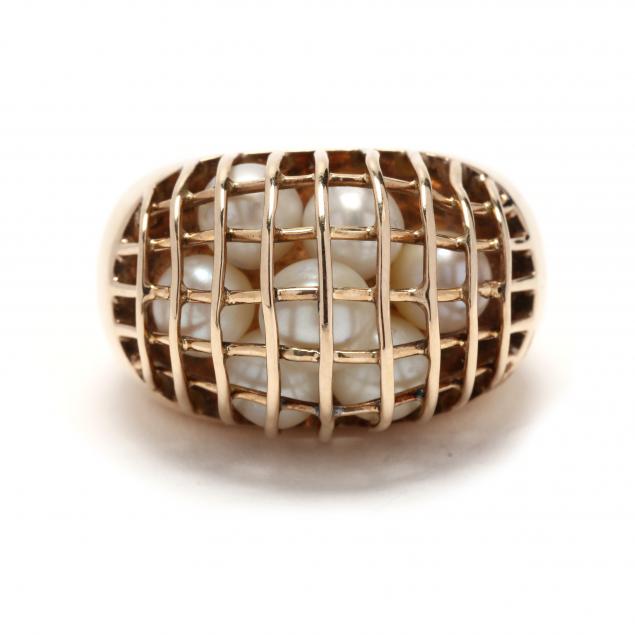 gold-and-pearl-cage-motif-ring