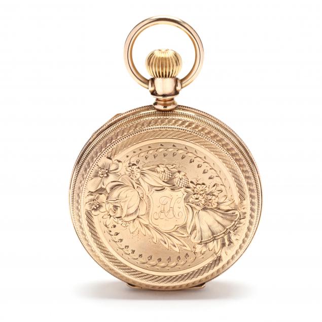 antique-gold-hunter-case-pocket-watch-elgin