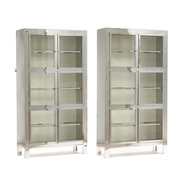 pair-of-polished-steel-display-cabinets