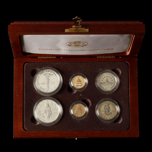1989-congressional-coin-set-with-two-gold-coins