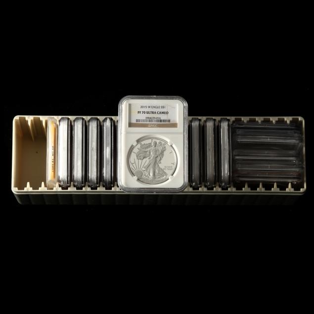 eighteen-certified-american-eagle-one-ounce-silver-bullion-coins
