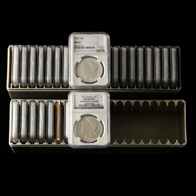 thirty-31-graded-morgan-silver-dollars-various-dates-and-mints-1879-1921