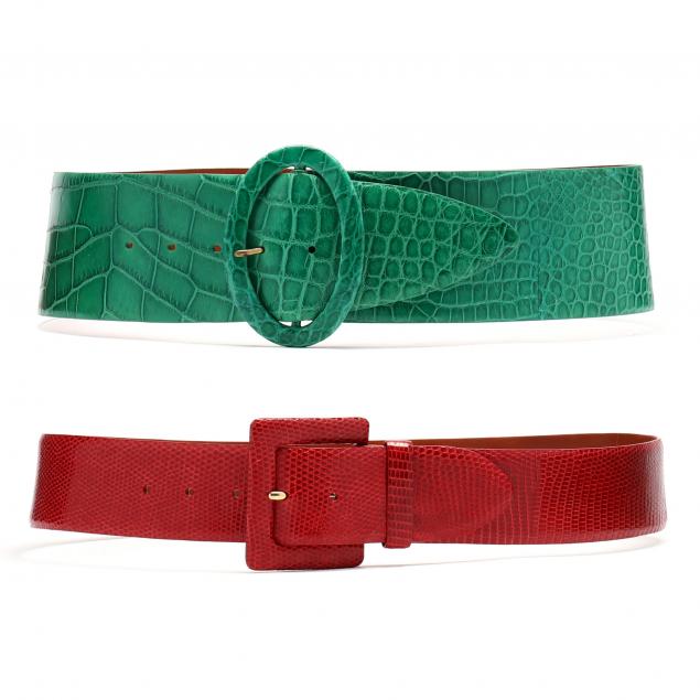 two-ralph-lauren-designer-belts