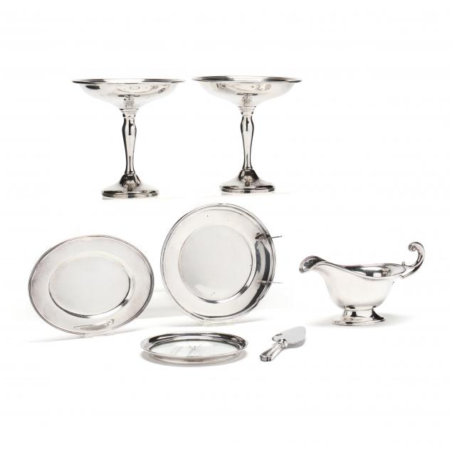 a-group-of-sterling-silver-tableware