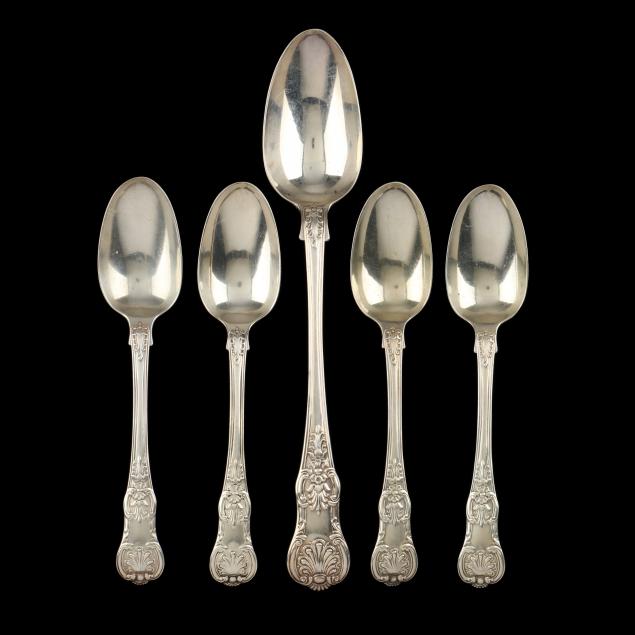 five-william-iv-silver-spoons