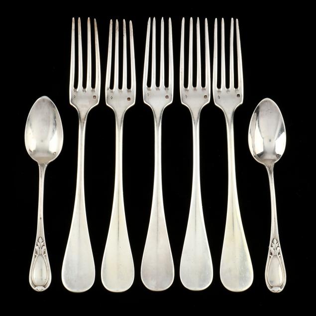 a-grouping-of-19th-century-french-950-silver-flatware
