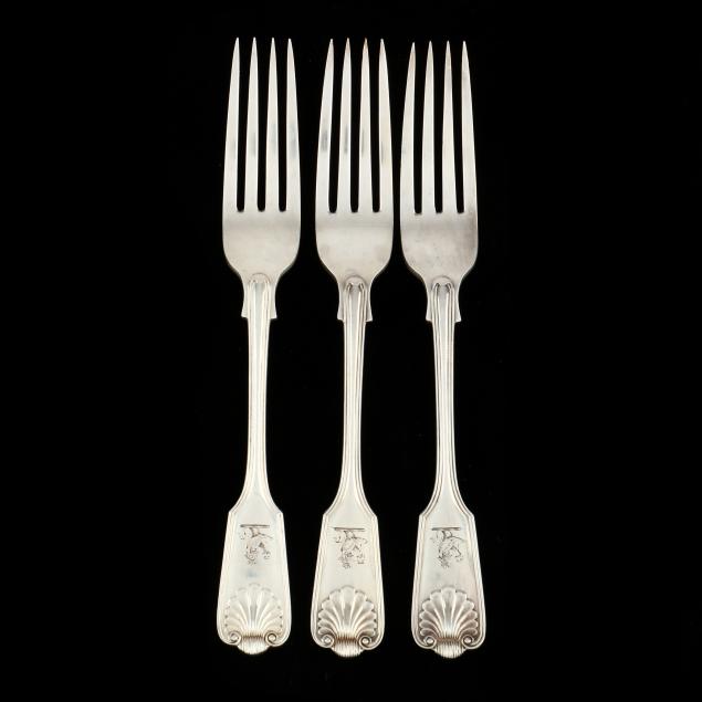 three-victorian-silver-forks