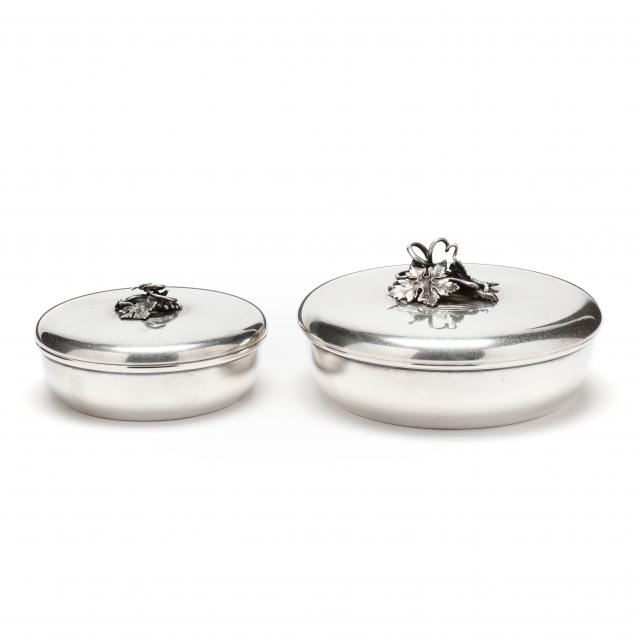 two-buccellati-sterling-silver-round-keepsake-boxes