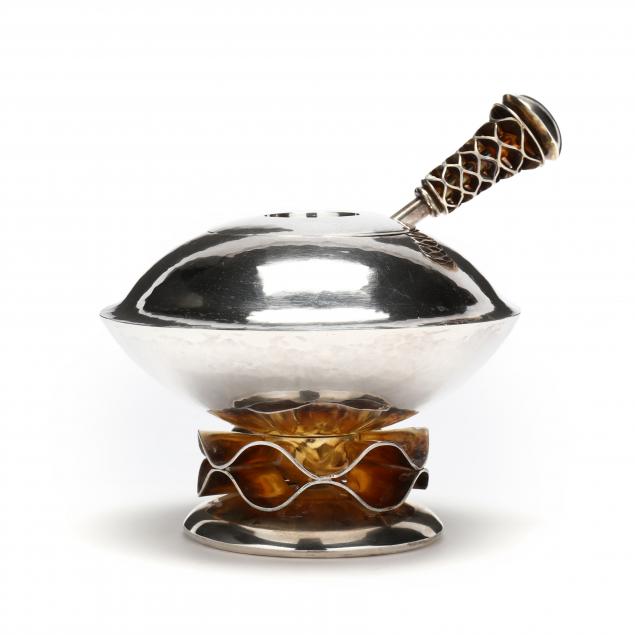 a-modernist-sterling-silver-parcel-gilt-honeycomb-honey-pot-with-dip-julia-woodman