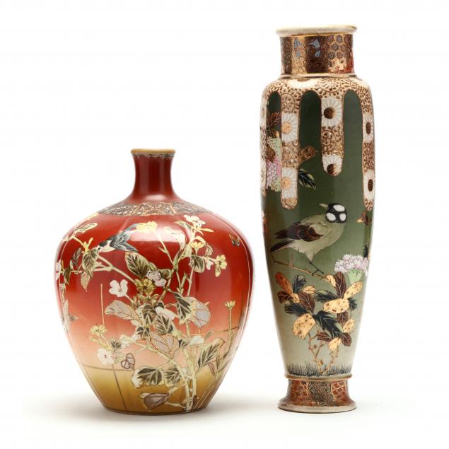 two-japanese-satsuma-vases