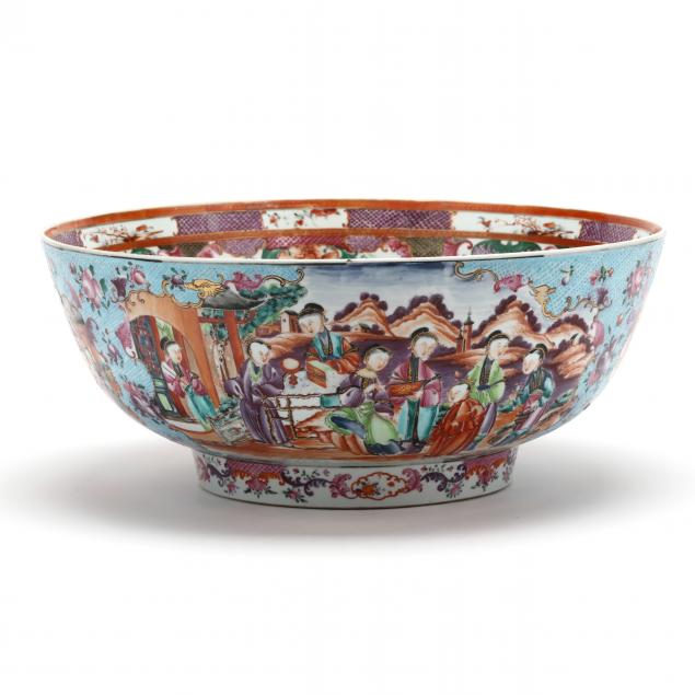 a-large-chinese-export-porcelain-mandarin-rose-punch-bowl