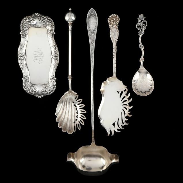 five-antique-vintage-silver-serving-items