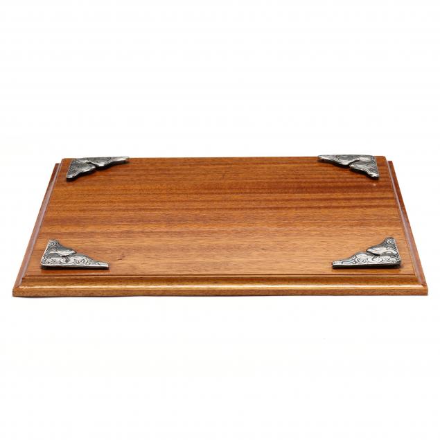 custom-mahogany-desk-blotter-with-tiffany-co-sterling-silver-mounts