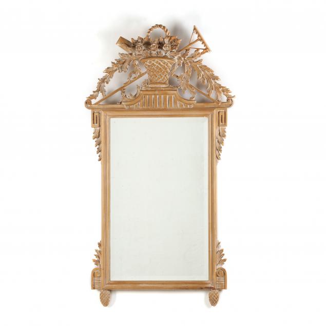 labarge-french-provincial-style-carved-and-white-washed-mirror