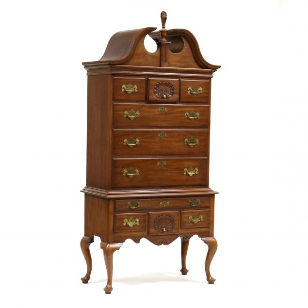 henkel-harris-queen-anne-style-cherry-highboy