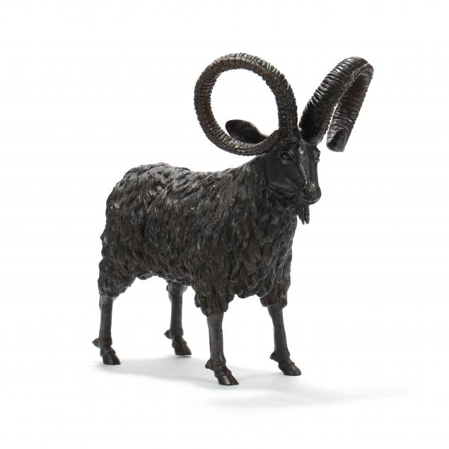 cast-bronze-sculpture-of-a-ram