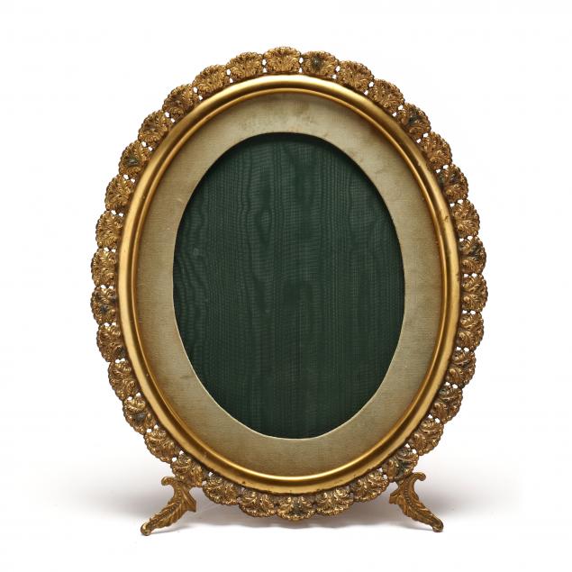 italian-sterling-silver-gilt-oval-foliate-frame