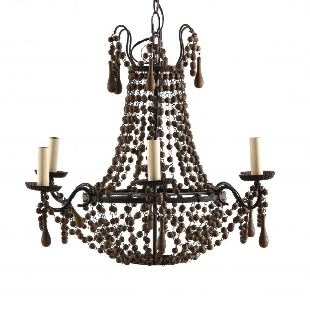 continental-style-wood-bead-chandelier