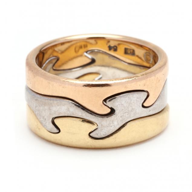 tri-color-gold-interlocking-puzzle-ring-nina-koppel-for-georg-jensen