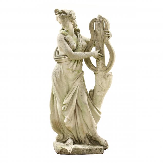 life-size-cast-stone-garden-sculpture-of-woman-playing-lyre