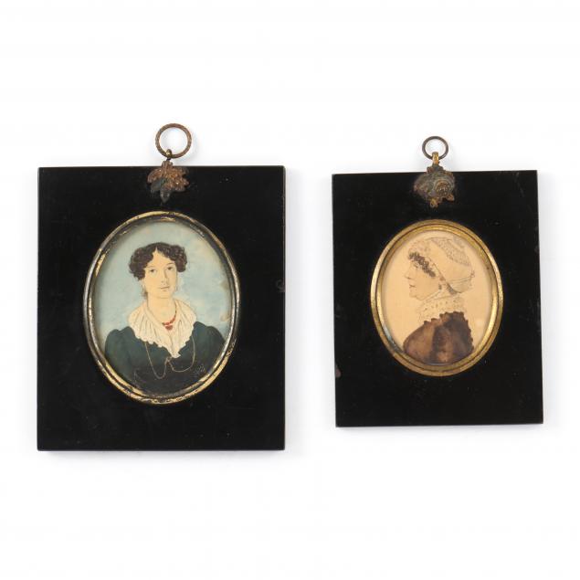 british-school-19th-century-two-portrait-miniatures-of-women