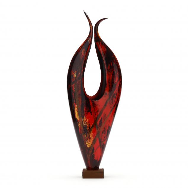 laszlo-dus-hungarian-american-b-1941-enamel-flame-form-vase