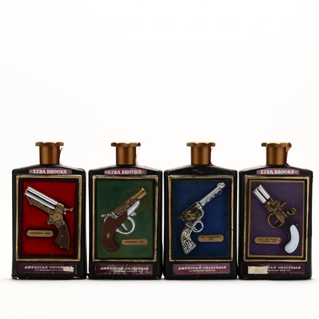 ezra-brooks-whiskey-in-series-one-classic-firearms-decanters
