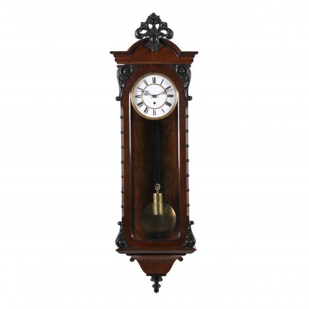 antique-continental-walnut-regulator-wall-clock