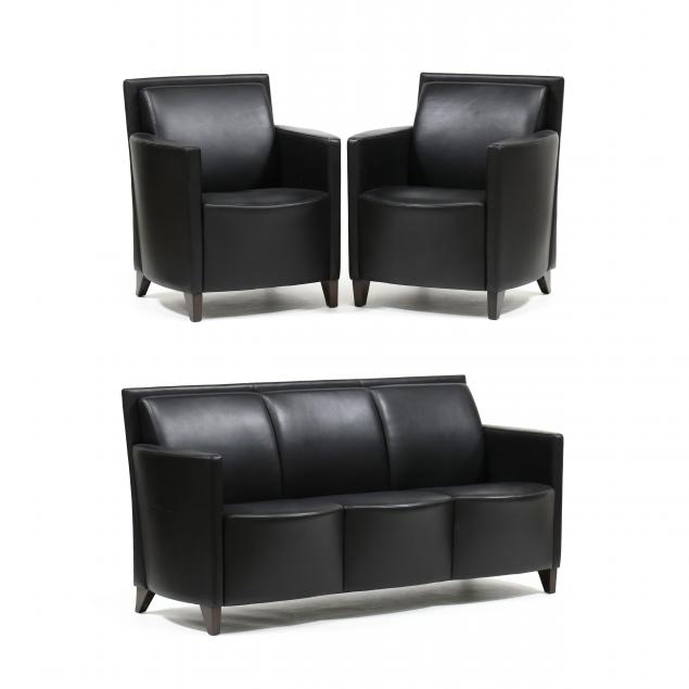 krug-modern-leather-sofa-and-club-chairs