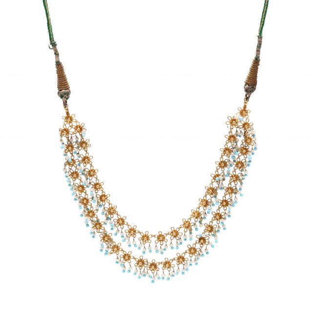 gold-turquoise-and-pearl-necklace-india