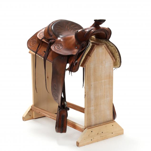 vintage-monroe-veach-western-roping-saddle