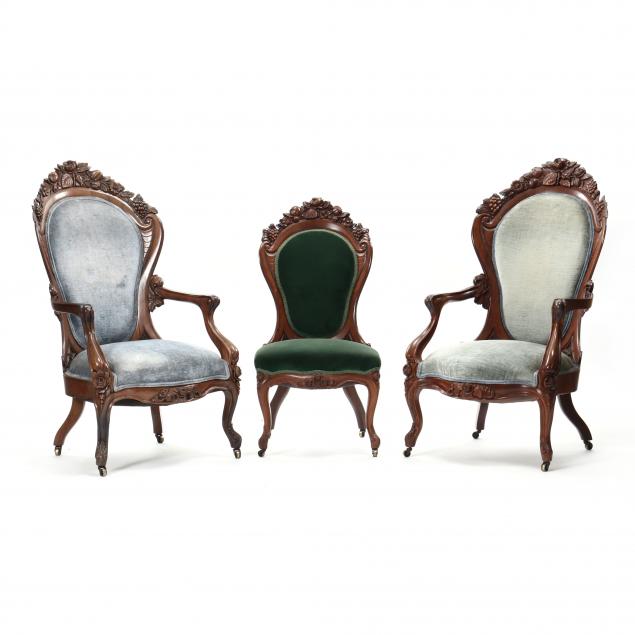 attributed-to-john-henry-belter-three-rococo-revival-carved-rosewood-chairs