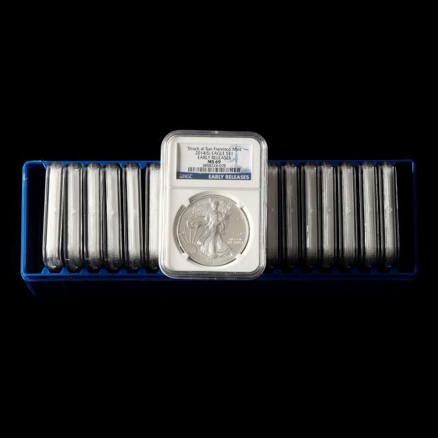 eighteen-18-ngc-graded-american-silver-eagles-2013-2014