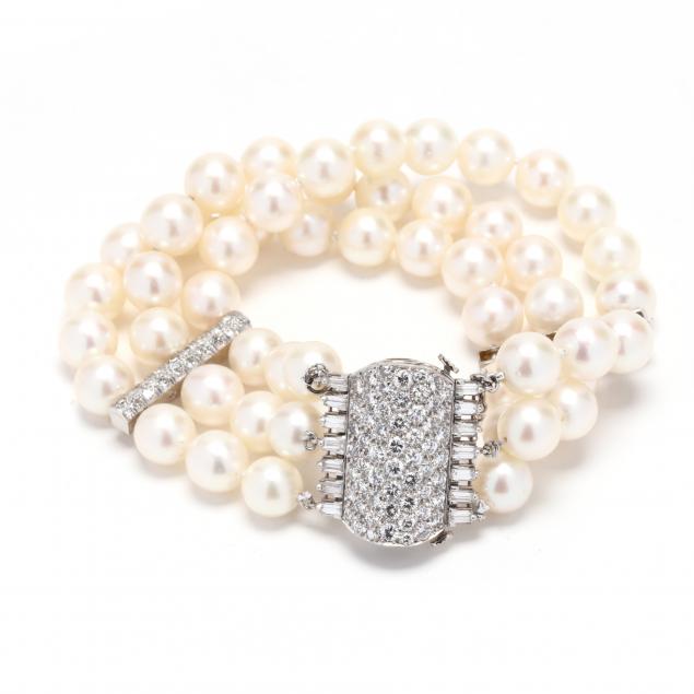 multi-strand-pearl-and-diamond-bracelet-with-white-gold-and-diamond-clasp