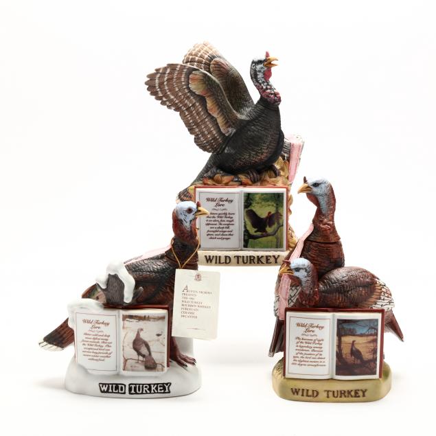 wild-turkey-bourbon-whiskey-in-porcelain-decanters