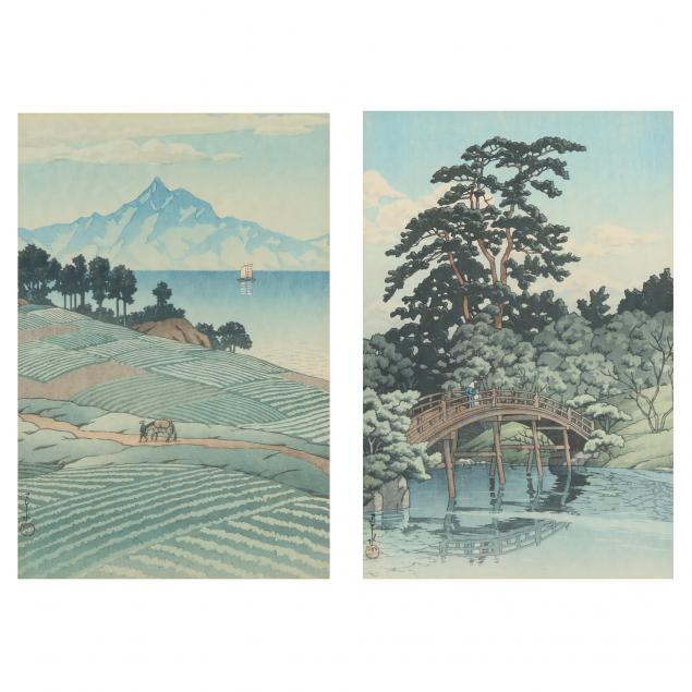 kawase-hasui-japanese-1883-1957-two-woodblock-prints