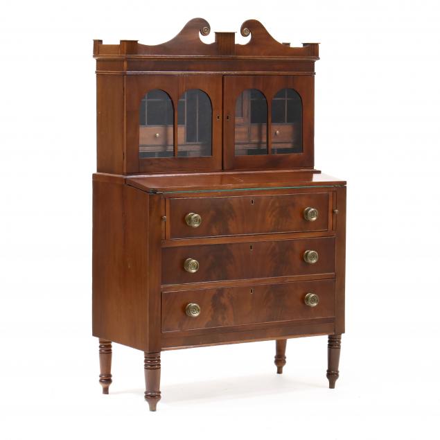 mid-atlantic-sheraton-mahogany-desk-and-bookcase