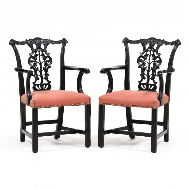 pair-of-chippendale-style-carved-and-painted-armchairs