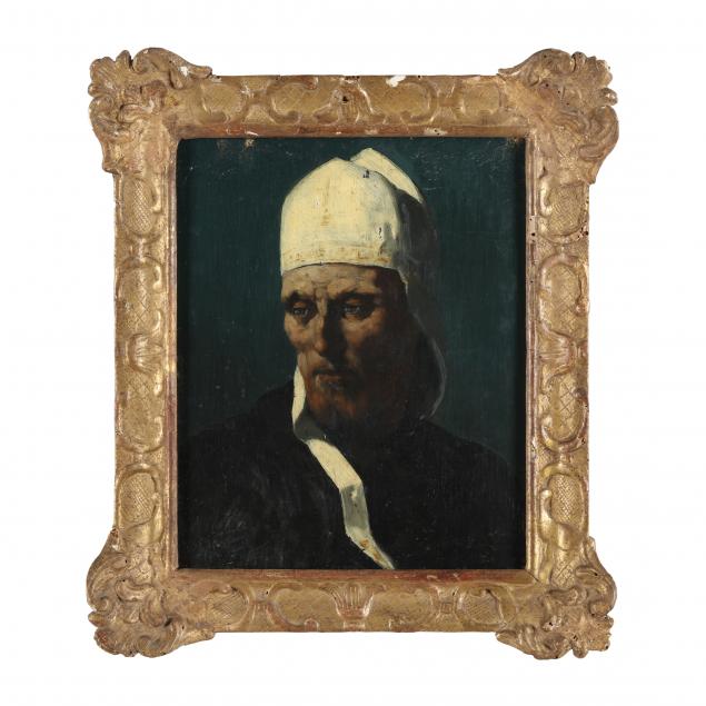 american-school-19th-century-portrait-of-a-man-wearing-a-mitre