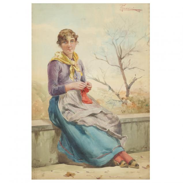 ernesto-torrini-italian-19th-century-a-young-woman-knitting