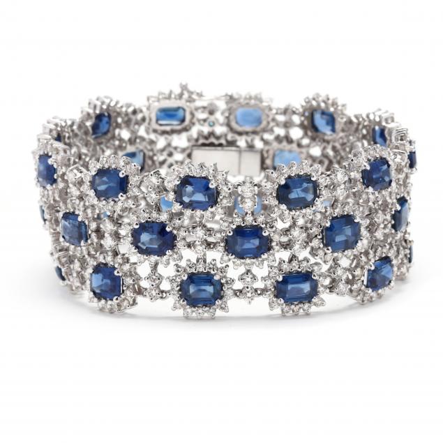 white-gold-sapphire-and-diamond-bracelet