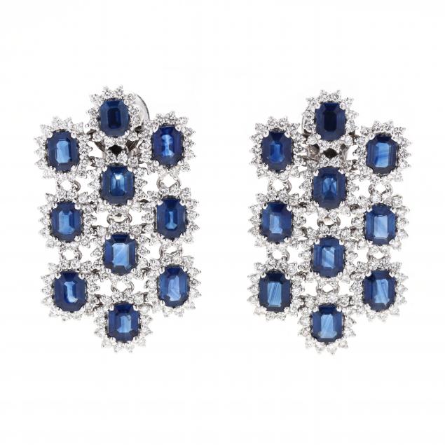 white-gold-sapphire-and-diamond-earrings