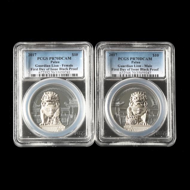 palau-2017-10-silver-black-proof-male-and-female-guardian-lion-coins