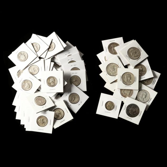 group-of-average-circulated-mid-20th-century-u-s-silver-coins