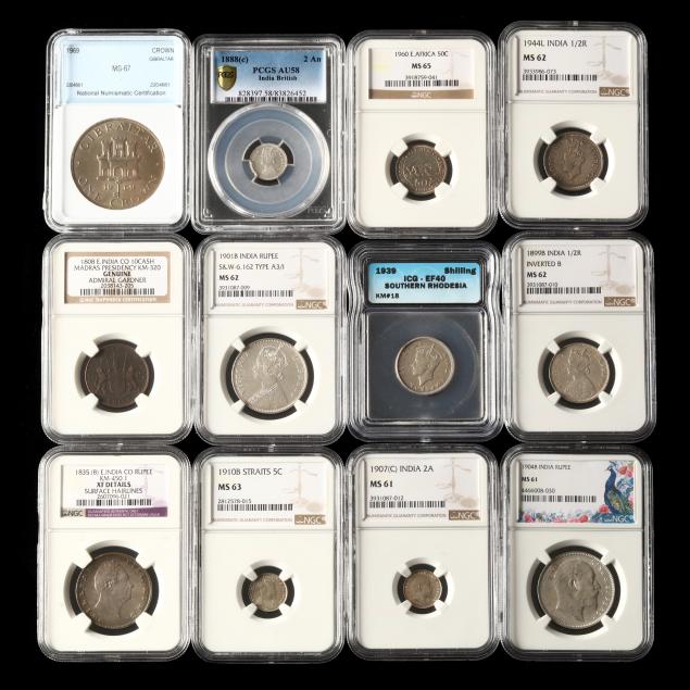 twelve-graded-coins-issued-under-british-authority-around-the-world