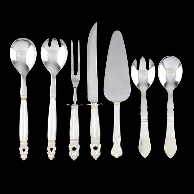 seven-sterling-silver-handled-servers-including-georg-jensen