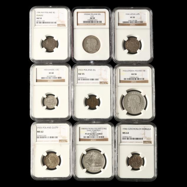 nine-9-20th-century-ngc-graded-east-european-coins