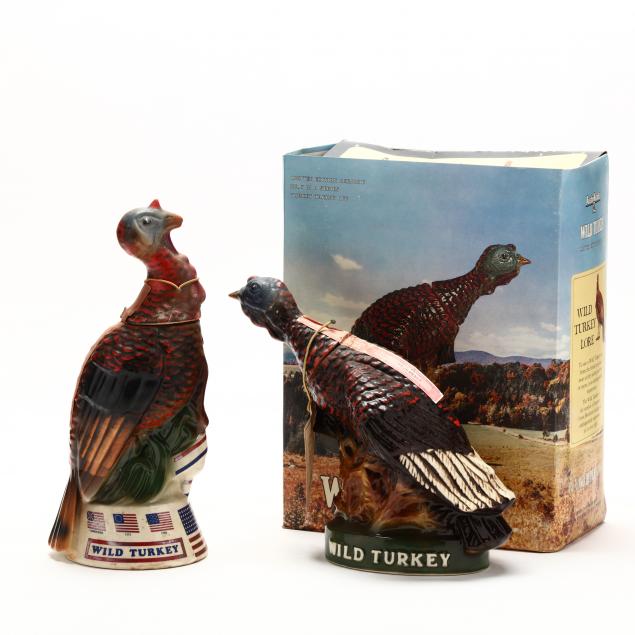 wild-turkey-bourbon-whiskey-in-porcelain-decanters